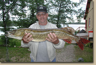 Northern Pike fishing cabins and accomodations in Ontario Canada